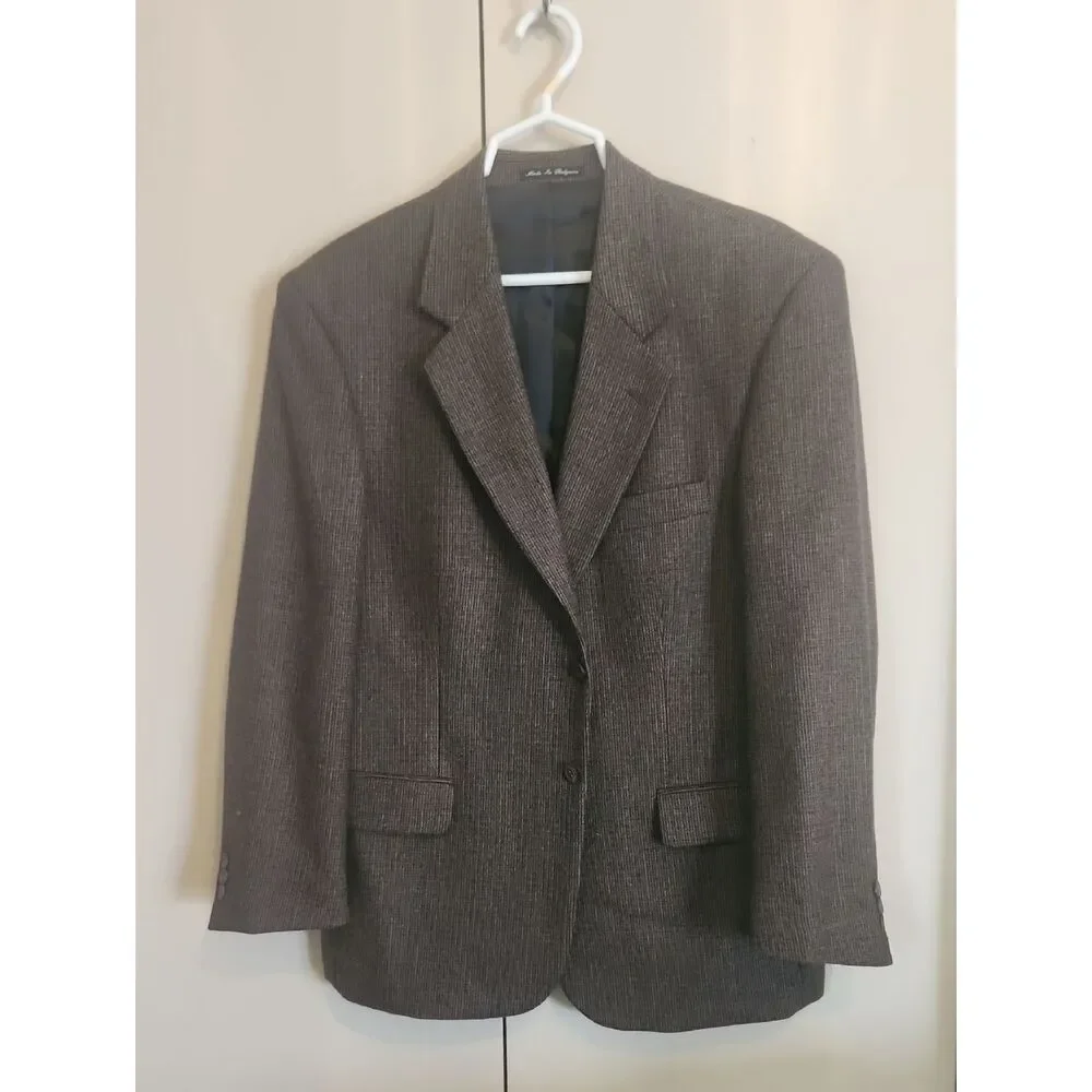 J21 Millenium Collection Classic Men's Charcoal Two-Button Blazer 100% Wool